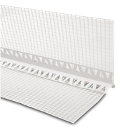 PVC corner bead with water drip edge